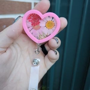 Pink Heart Badge Reel